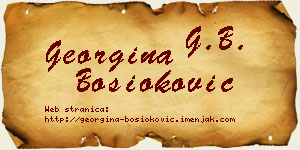 Georgina Bosioković vizit kartica